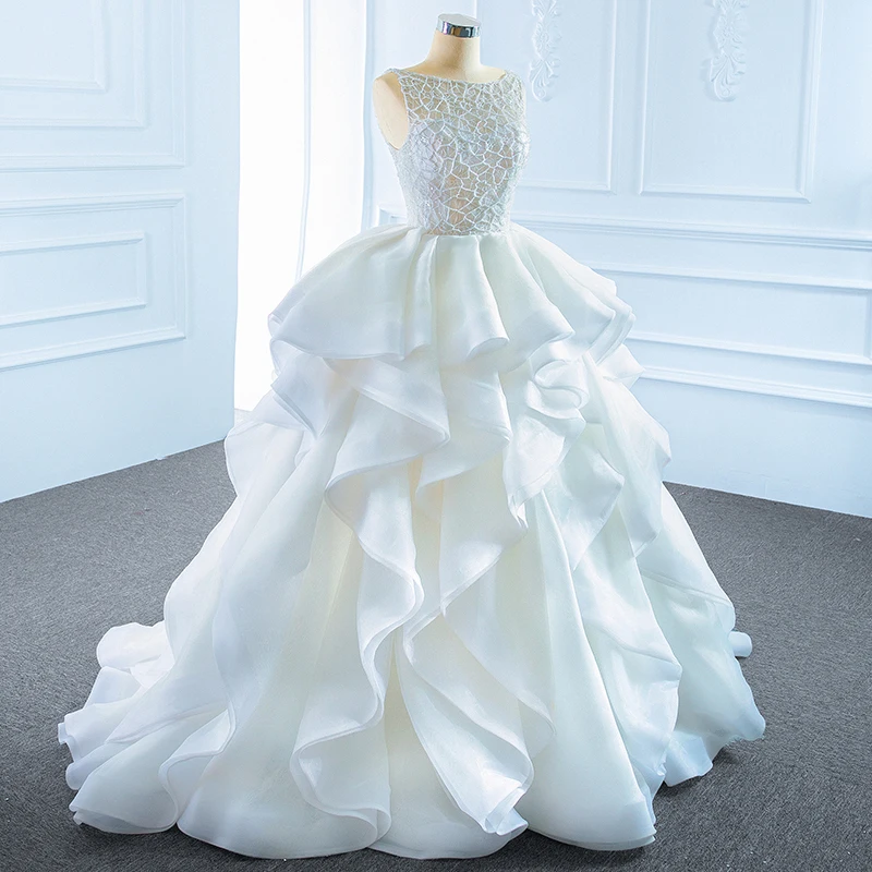 White Color Ball Gown Dresses | White Ballroom Dresses - June Bridals