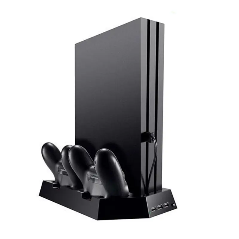 

ABHU-Vertical Stand Charger for PS4 / PS4 Pro / PS4 Slim] Dual Controller Charging Station with Cooling Fan for Sony Playstation