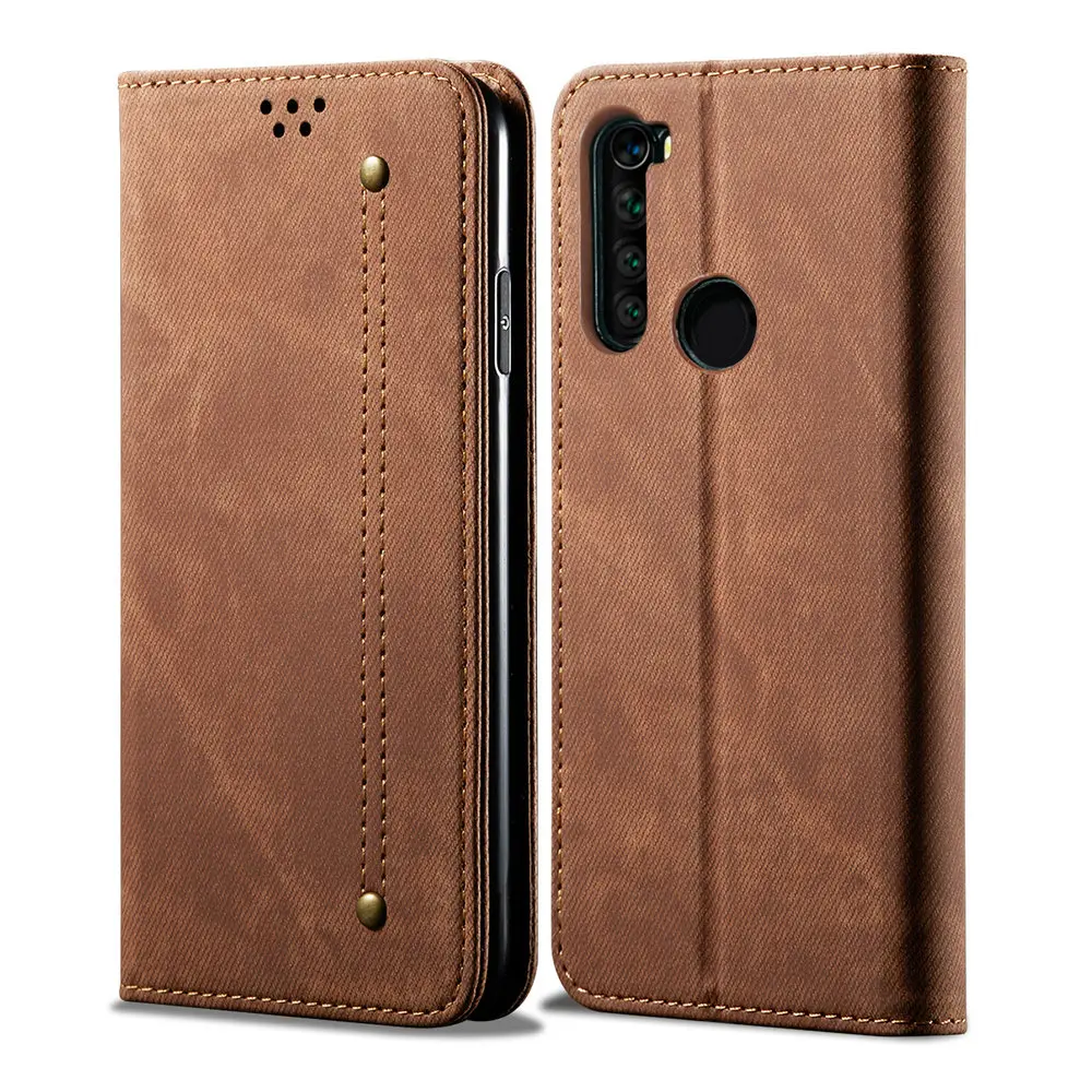Защитный чехол для Redmi Note 8 T, роскошный однотонный джинсовый ковбойский Чехол-кошелек для Xiaomi Redmi Note 8 T, чехол для Redmi Note T8 8 T, флип-чехол