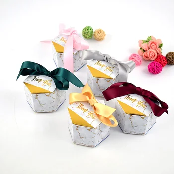 

Creative Marbling style Candy Boxes Wedding Favors and Gifts Box Party Supplies Baby Shower Paper Chocolate Boxes Package