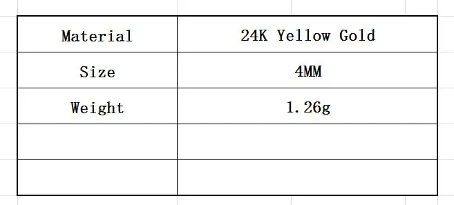 Чистые 24K серьги из желтого золота Женские 999 золотые гладкие серьги-гвоздики