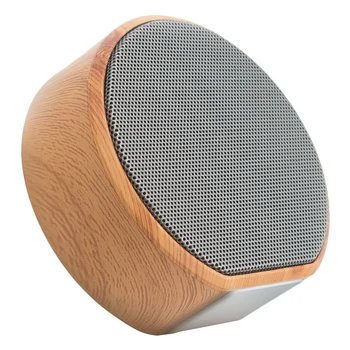 

A60 Wood Grain Wireless Bluetooth Speaker Portable Mini Subwoofer Audio Stereo Loudspeaker Support TF AUX USB