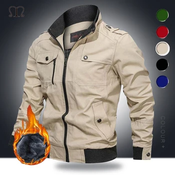 

2019 Bomber Jacket Men Autumn Winter Army Multi-pocket Windproof Military Tactical Jacket Windbreaker Men Coat Outdoor Overcoats