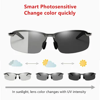 

Photochromic Sunglasses Men Polarized Driving Chameleon Glasses Male Change Color Sun Glasses Day Night Vision Driver's Eyewear