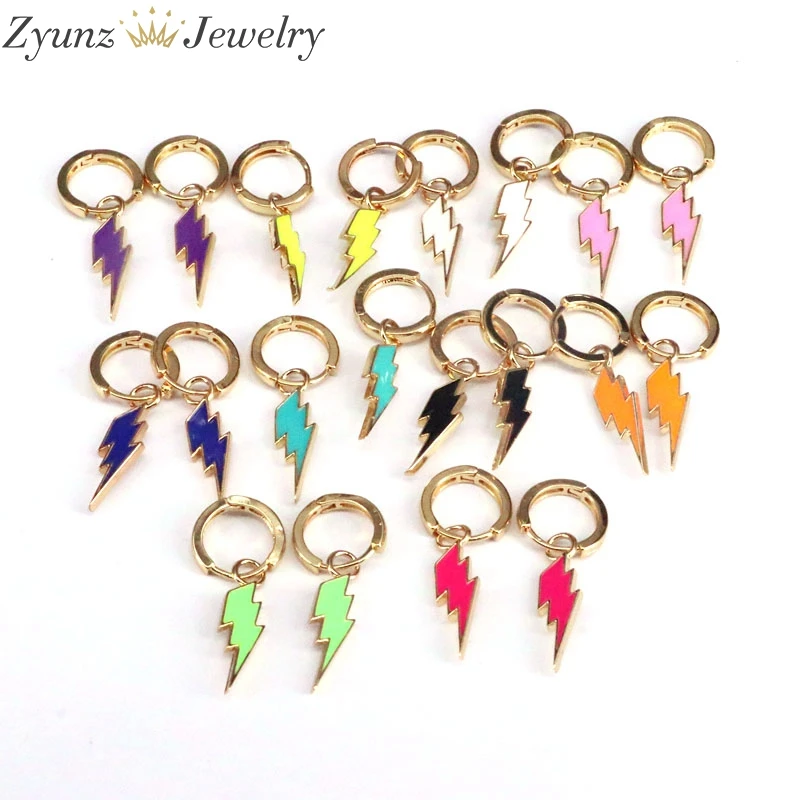 

5 Pairs, Neon Green Bright Elegant Drop-Earrings Dangle Earrings Brincos