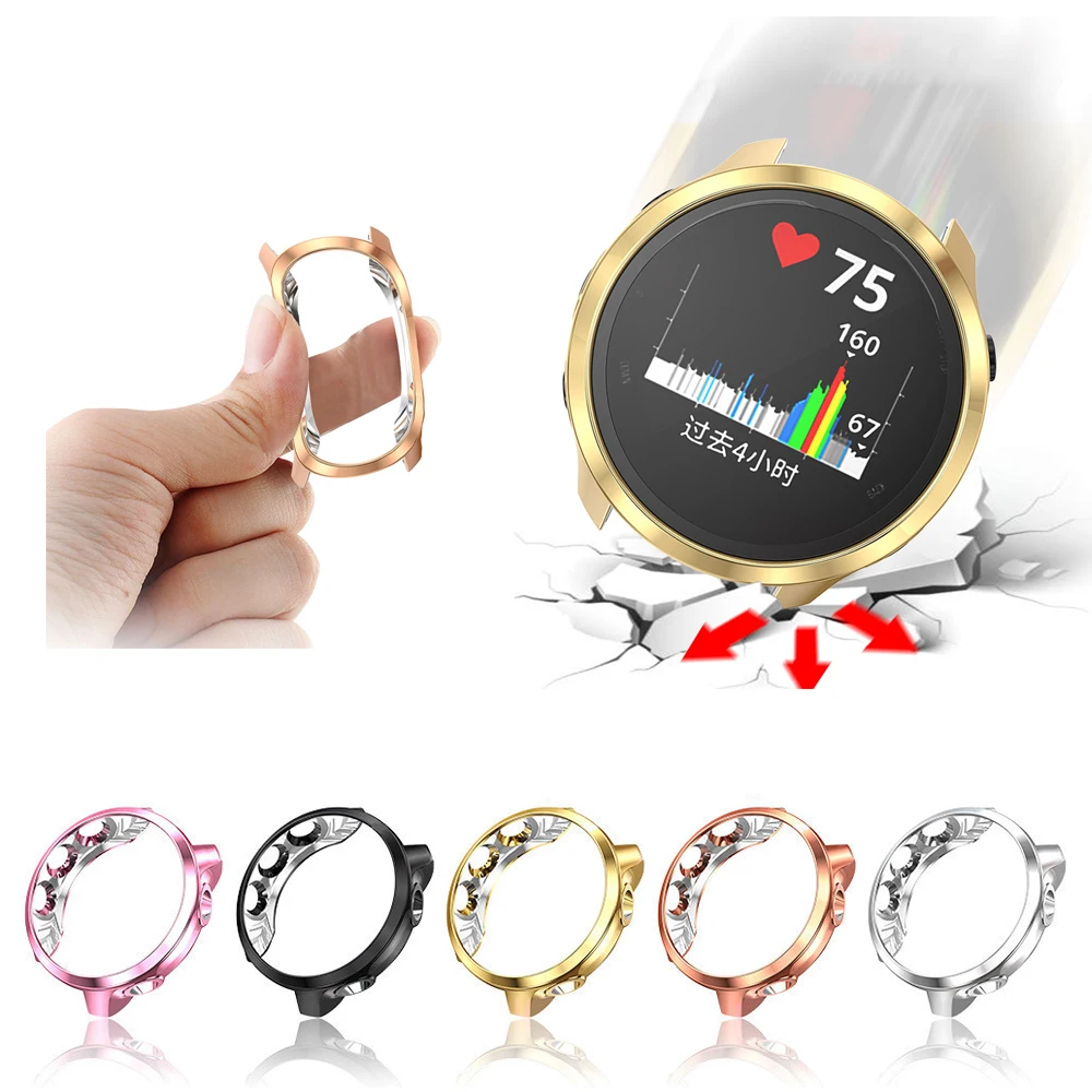

2020 Soft TPU Case for Garmin Forerunner 245 245M Smart Watch Band Screen Protector Case Silicone Shell Cover for Forerunner 245