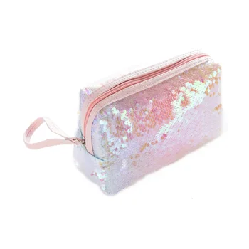 

Women Cosmetic Bag Makeup bag trousse maquillage Clutch Bag Dropshipping Large Capacity Sequins Lady Makeup bag Phone Bag