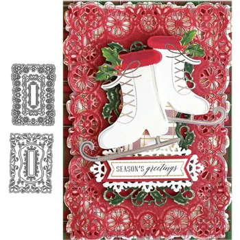 

Panalisacraft Lace Frame Background Metal Cutting Dies And Stamps cut die scrapbooking Album Paper Card Craft Embossing