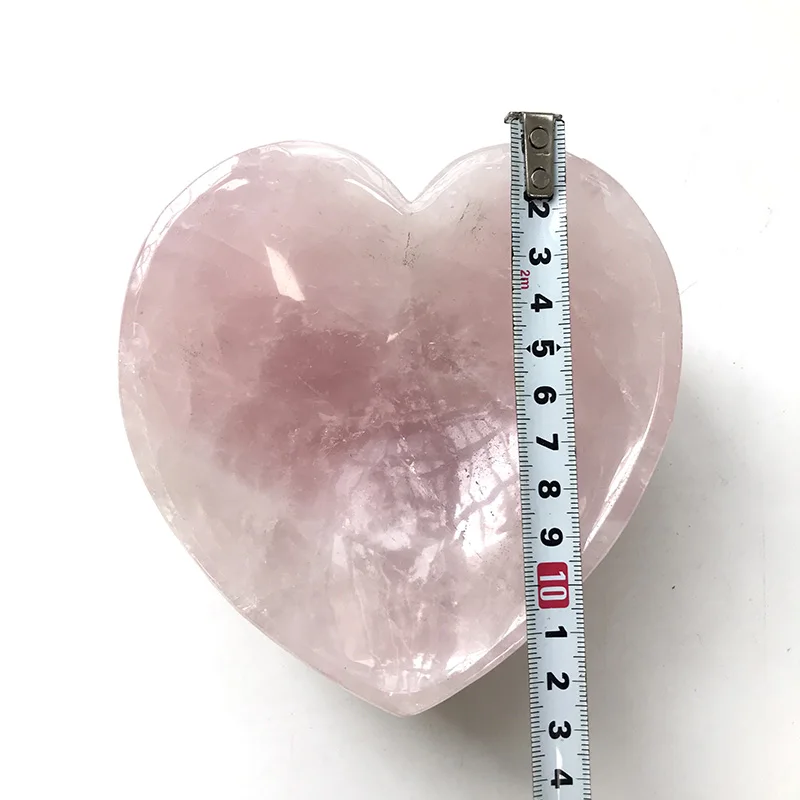 Высококачественная Заводская ручная резная натуральная Луна в форме сердца розовый кварц целебный Кристалл энергетическое пение украшение чаша TP