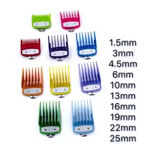 Colorful Guide Comb Multiple Sizes Metal Limited Combs Hair Clipper Cutting Tool