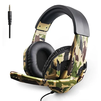 

Camouflage 3.5mm Gaming Headset Professional Gamer Stereo Head-mounted Headphone Earphones for Computer PS4 PS3 Xbox Switch