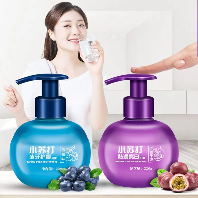 1pc New Whitening Toothpaste Stain Removal Fight Bleeding Gums Soda Toothpaste Fresh Breath 220g Oral Care Accessories