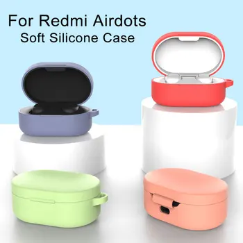 

Soft Silicone Case For Xiaomi Redmi Airdots Wireless Headphone Shockproof Protective Cover Bluetooth Earphone Box With Keychain