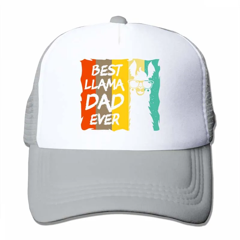 Лучшая бейсболка для мужчин и женщин с надписью Llama Dad Ever Fathers Day Gifts Ideas винтажная бейсболка Llama модная Регулируемая Кепка - Цвет: 4-Gray