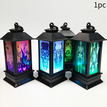 

LED Party Halloween Bar Desktop Decoration Oil Lamp Simulation Flame Light Layout Vintage Electric Mini Hanging Gradient
