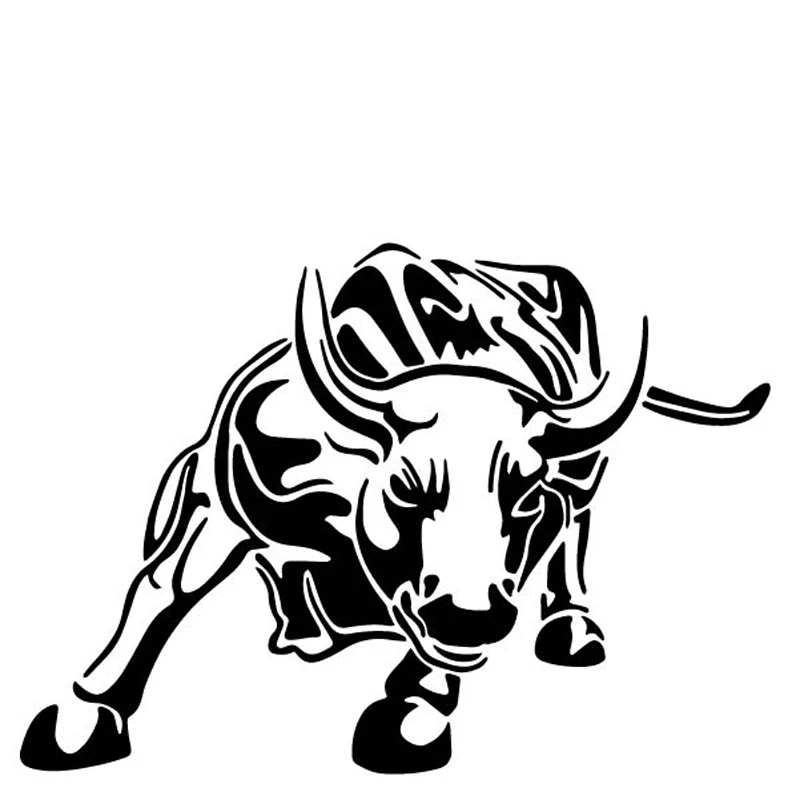 Автомобильная наклейка DasDecal A Strong Bull водонепроницаемая для ноутбука чемодана