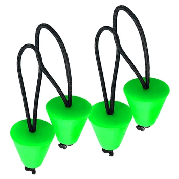 

4 Pieces Premium Green Rubber Kayak Marine Boat Scupper Plugs Kit Universal Fits 3/4'' to 1.5'' Holes