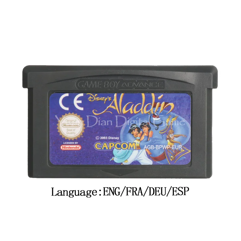 Для Nintendo GBA Видео игровой картридж консоль карта Aladdin версия для ЕС | Электроника