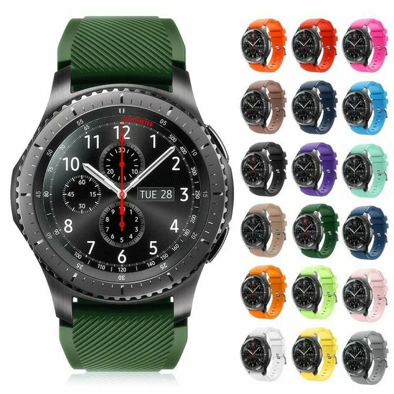 KJOEW силиконовый ремешок для часов samsung Galaxy watch 46 мм 42 active 2 gear S3 Frontier huawei GT