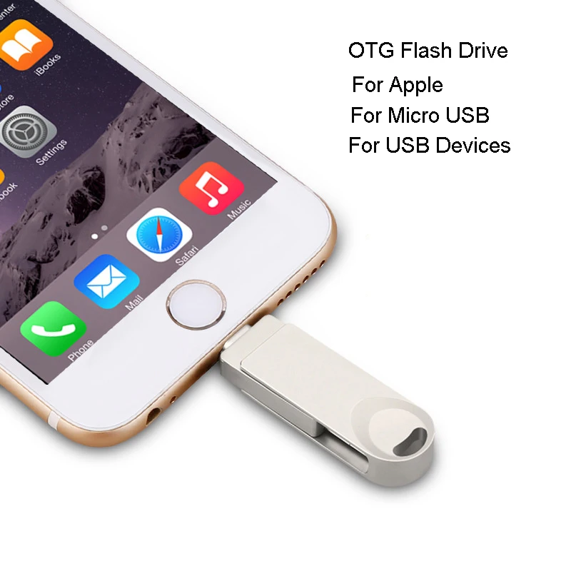 

OTG Adapter USB Flash drive for Lightning Micro USB for Iphone Ipad Android devices USB 3.0 Devices pendrive 8G 16G 32G 64G 128G