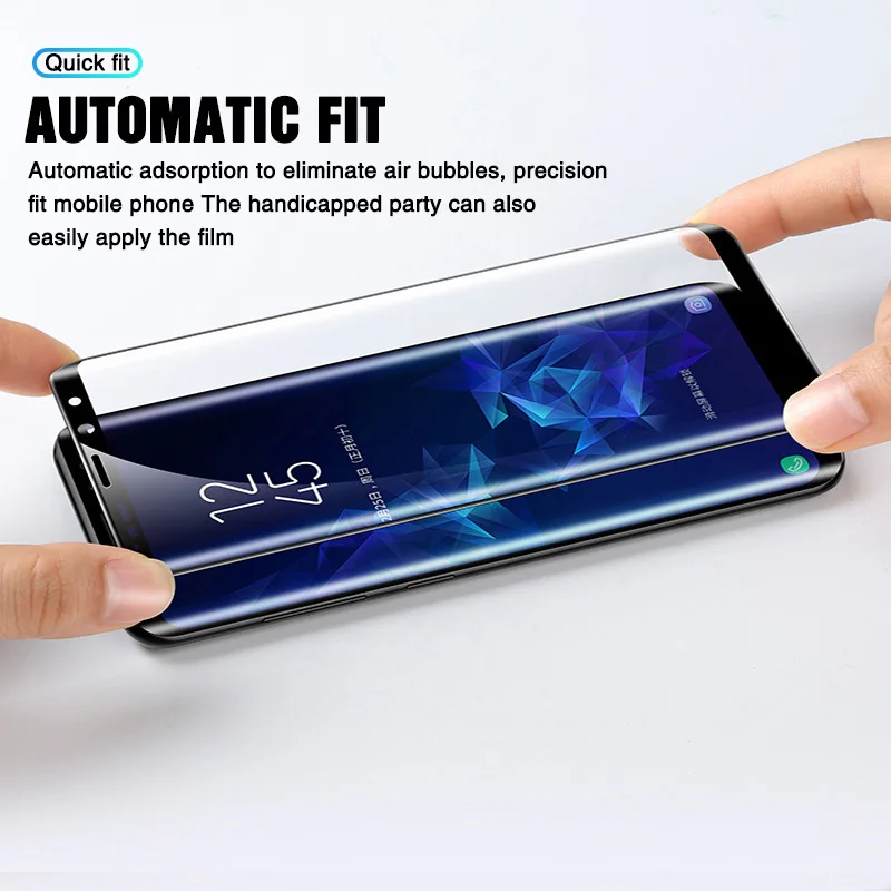 35D полностью изогнутое закаленное стекло для samsung Galaxy S9 S8 Plus Note 9 8 Защитная пленка для экрана на samsung S7 S6 Edge S9