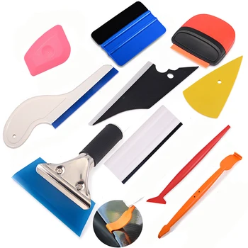 

FOSHIO Carbon Film Vinyl Magnetic Squeeze Squeegee Sticker Install Car Wrap Tool kit Window Tint Water Wiper Snow Ice Scraper