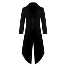Abrigo de hombre цвет sólido стимпанк Ретро esmoquin nueva moda vestido masculino Puimentiua
