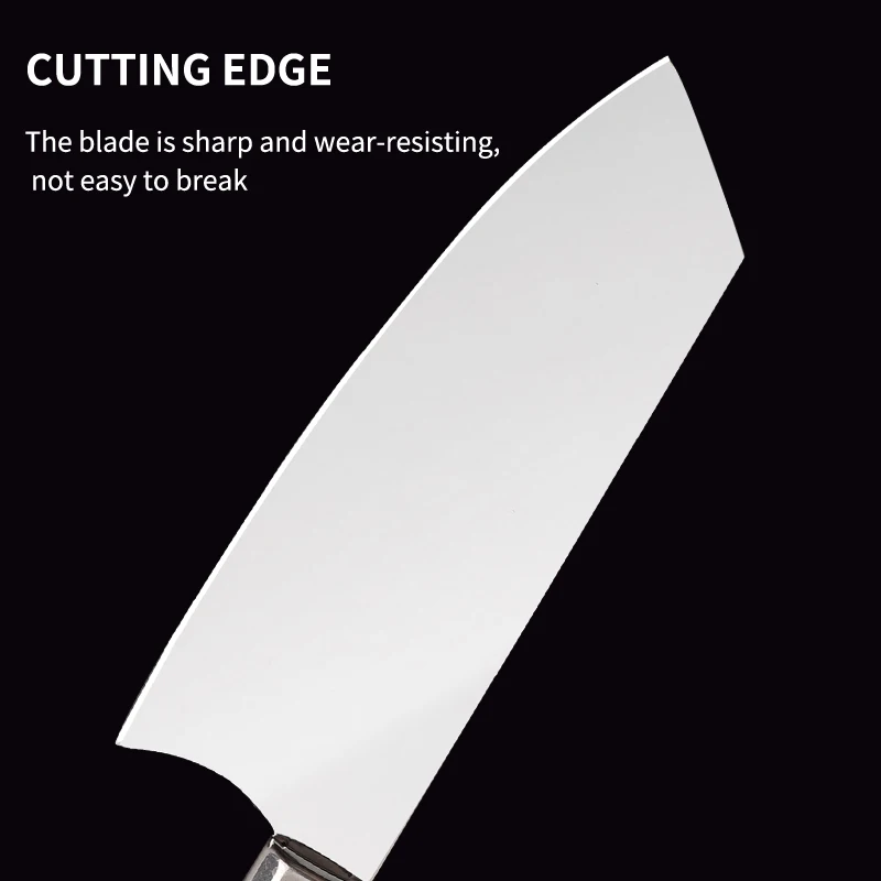 QVZ Chinese Kitchen Knife 4CR14 Stainless Steel Kitchen Knife Sharp Meat Cleaver Cooking Tool Slicing Knife Vegetable Knife