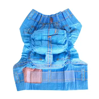 

New Cool Dog Diapers Female Dogs Physiological Sanitary Pants Super Soft Absorbent Powerful Pet Jeans