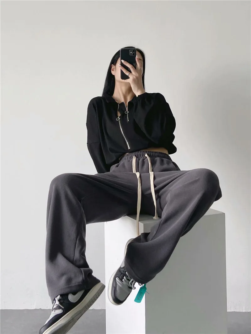 

MRMT 2024 Брендовые широкие брюки с высокой талией Прямые брюки для женщин Свободные и узкие модные брюки для женщин