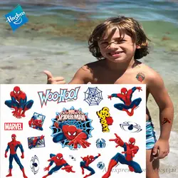 Hasbro Marvel Бэтмен Человек-паук авенг детская временная татуировка наклейка для мальчиков мультфильм игрушки водонепроницаемые вечерние