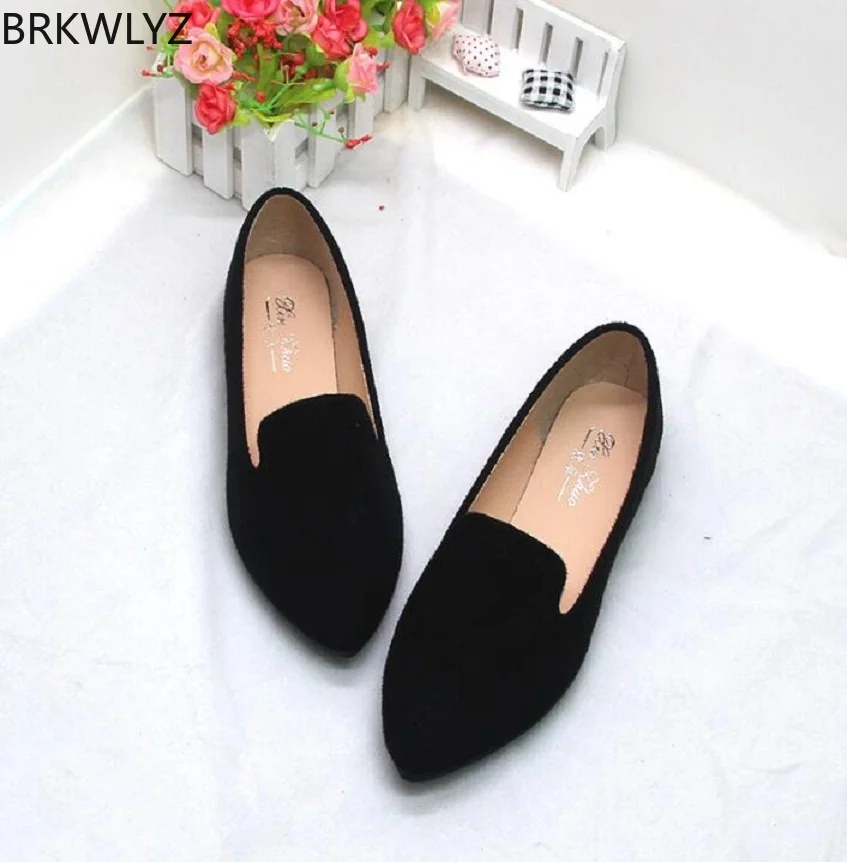 

Spring Summer Women Ballet Flats Shoes Slip On Pointed Toe Ladies Casual Shoes Comfortable Soft Loafers Shoes For pregnant Woman