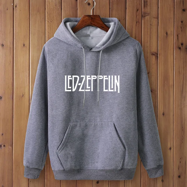 Модный Led-свитшот Led Zeppelin одежда толстовка с капюшоном мужская осень зима хип-хоп с капюшоном - Цвет: Dark Grey-W