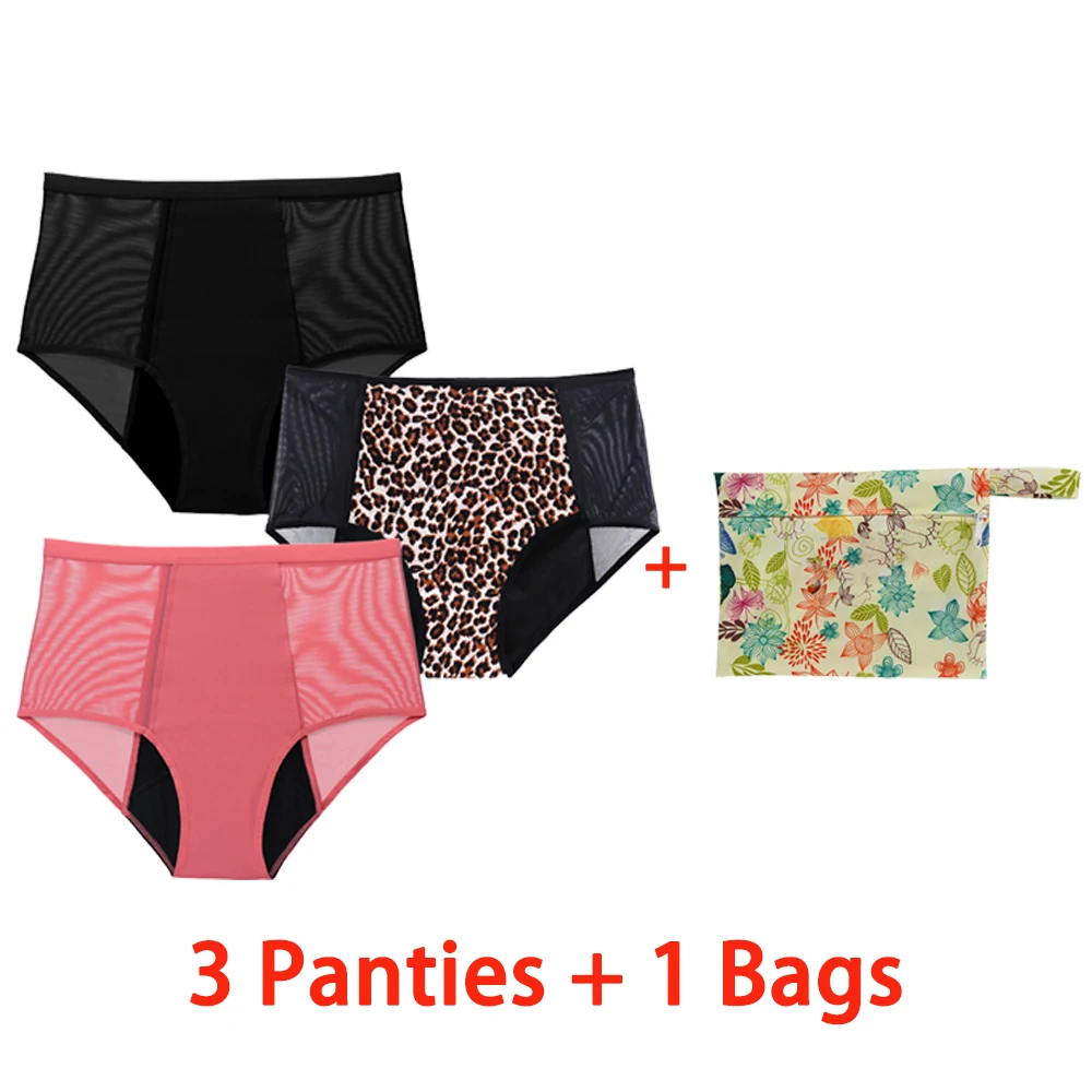 Women Menstrual Period Protective Panties 4 Layers Bamboo Breathable