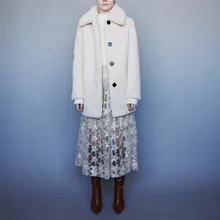 Осеннее и зимнее мягкое Женское пальто из искусственного меха