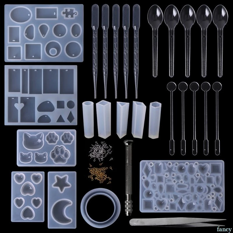 1 Set Epoxy Resin Kit DIY Jewelry Casting Tools Silicone Mold Handmade Necklace Pendant Bangle Gifts Creative Professional