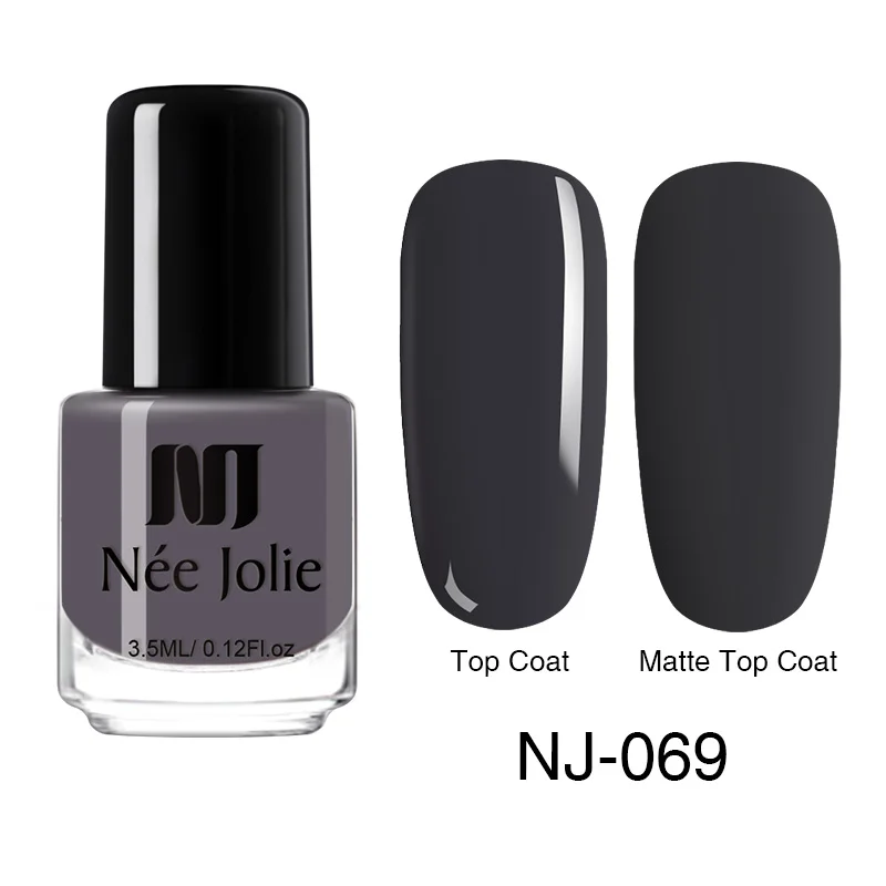 3.5ml NJ-069 Матовый лак для ногтей NEE JOLIE Effetc, черный чистый цвет, розовый лак для ногтей, масляной лак, лак для ногтей, лак для ногтей - Цвет: 3.5ml NJ-069