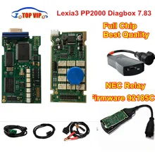 A++ качественный полный чип PP2000 Lexia3 FW 921815C с золотым краем, эстафета для Ник Diagbox 7,83 Lexia 3 PP2000 OBD2, диагностический инструмент, автоматический сканер