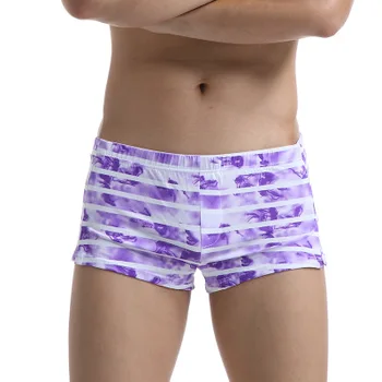 

Men's ink painting trousers cotton printed flat pants loose and breathable fashionable household pants