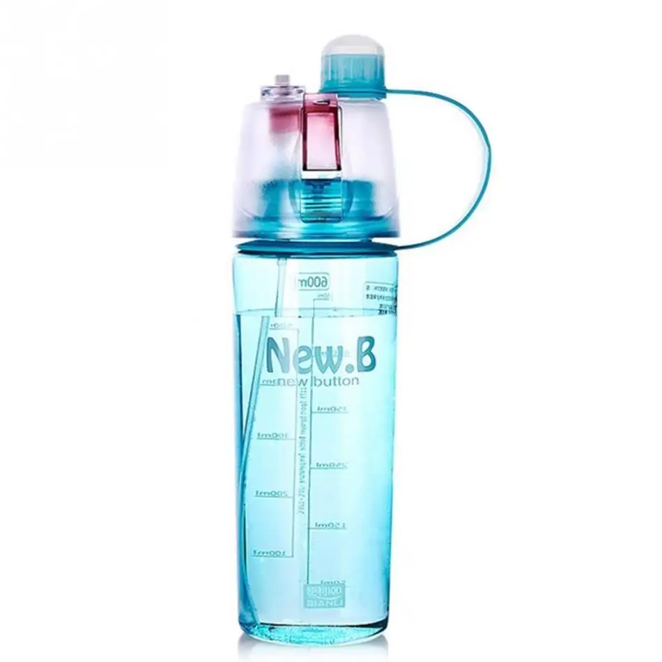 VOGVIGO 600ML/400ML Creative Outdoor Bicycle Cycling Sports Drinking Bottle Portable Plastic Sports Spray Water Bottle