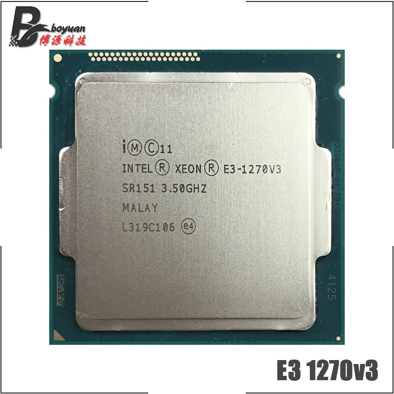 Четырехъядерный процессор Intel Xeon E3-1270 v3 E3 1270 v3 E3 1270v3 3,5 ГГц с восьмиядерным процессором L2 = 1 м L3 = 8 м 80 Вт LGA 1150