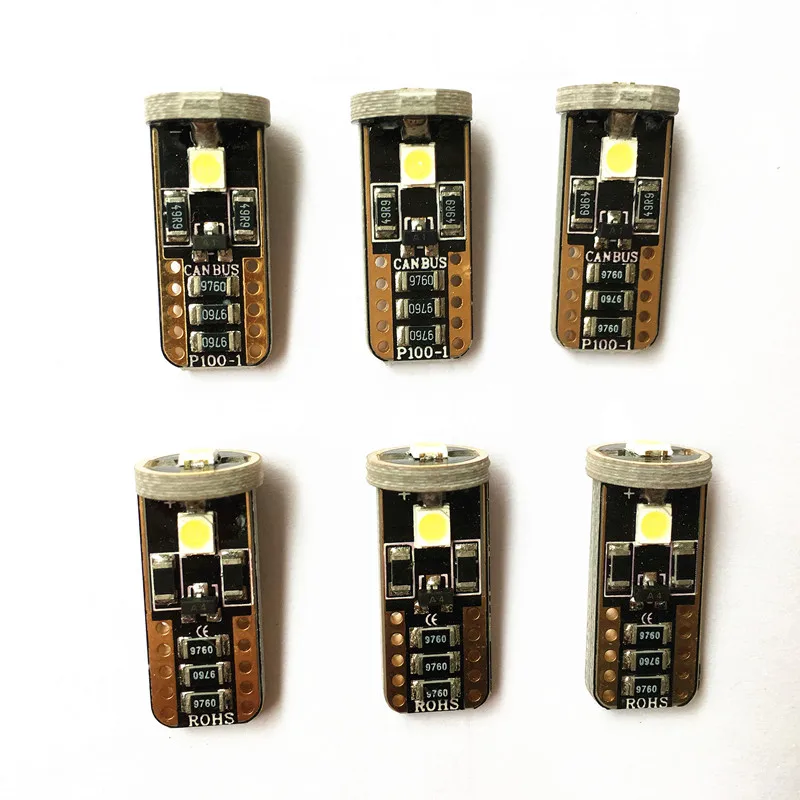 T10 W5W LED Bulb Canbus No Error 3030 SMD 3 168 194 Led Lamp For Cars Dome Map Reading Lights Clearance Trunk 12V 10pcs | Автомобили и