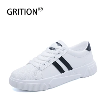 

GRITION Women Skateboarding Shoes Outdoor Flat Fashion Casual Shoes Lightweight Breathable Women Sneakers Summer Footwear