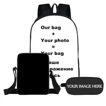 

16 Inch School Backbags Cutomize logo Knapsack Teenager Boys Girls Mochila Lunch Backpack Kids Travel Rucksack with Pencil Case