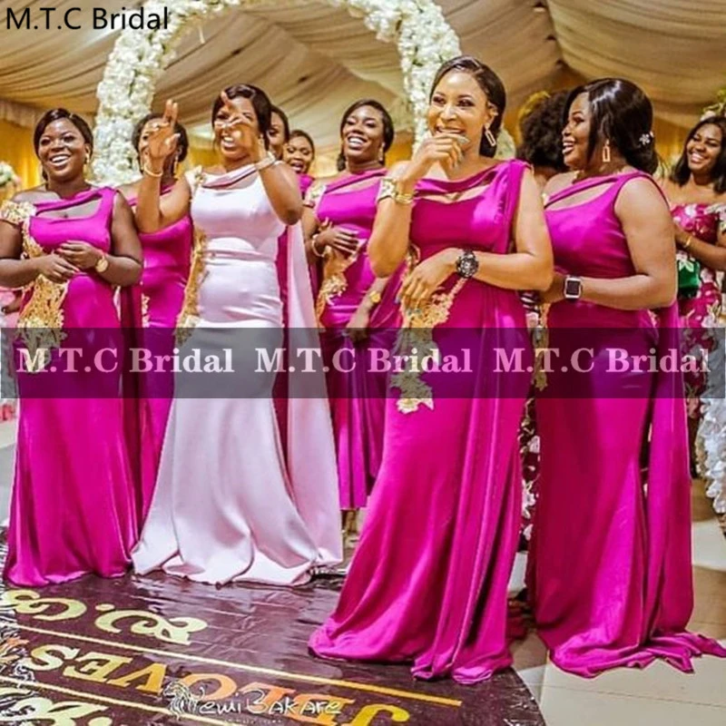 Fuchsia and gold Bridesmaid dresses Dresses Images 2022