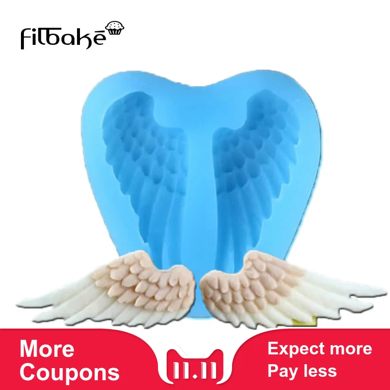 FILBAKE 3D форма Крыло ангела силиконовая для макарон помадка мыло украшения торта
