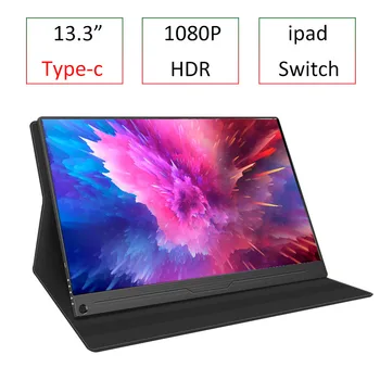 

13.3 Inch 1080P Type-c Portable Gaming Monitor For Switch PS4 Pro XBOX NS Full New IPS Screen For Mac Book Pro For 2018 IPADpro