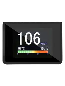 

A203 Car HUD Head-up Display Multifunctional Digital Display Of Speedometer Fuel Consumption Meter Temperature Gauge+Warn 9-18V