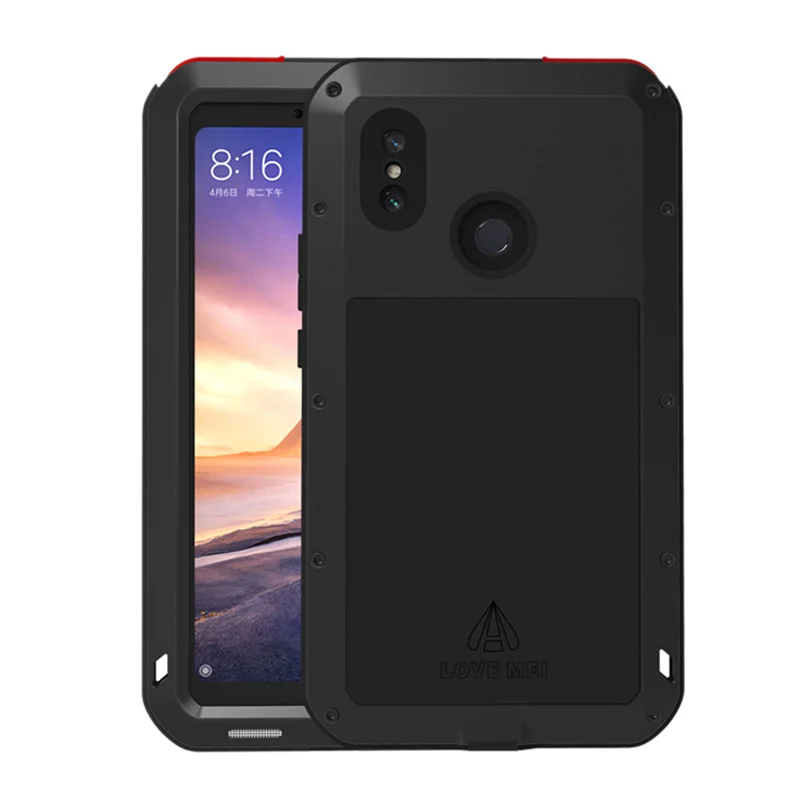

New LoveMei Waterproof Shockproof Dust Dirt Proof Aluminum Metal Armor Case Heavy Duty Protection Cover with Gorilla Glass for X