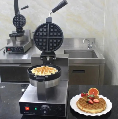 Commercial Electric Rotary Waffle Baker Waffle Making Machine 220V